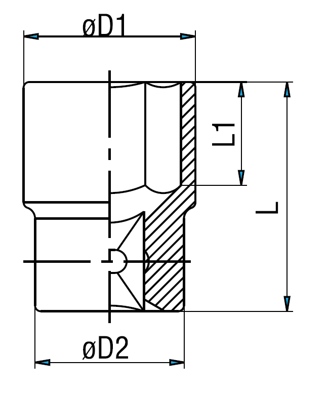 İzeltaş 1107060045 1/4'' Altı Köşe 4,5mm Lokma Anahtar